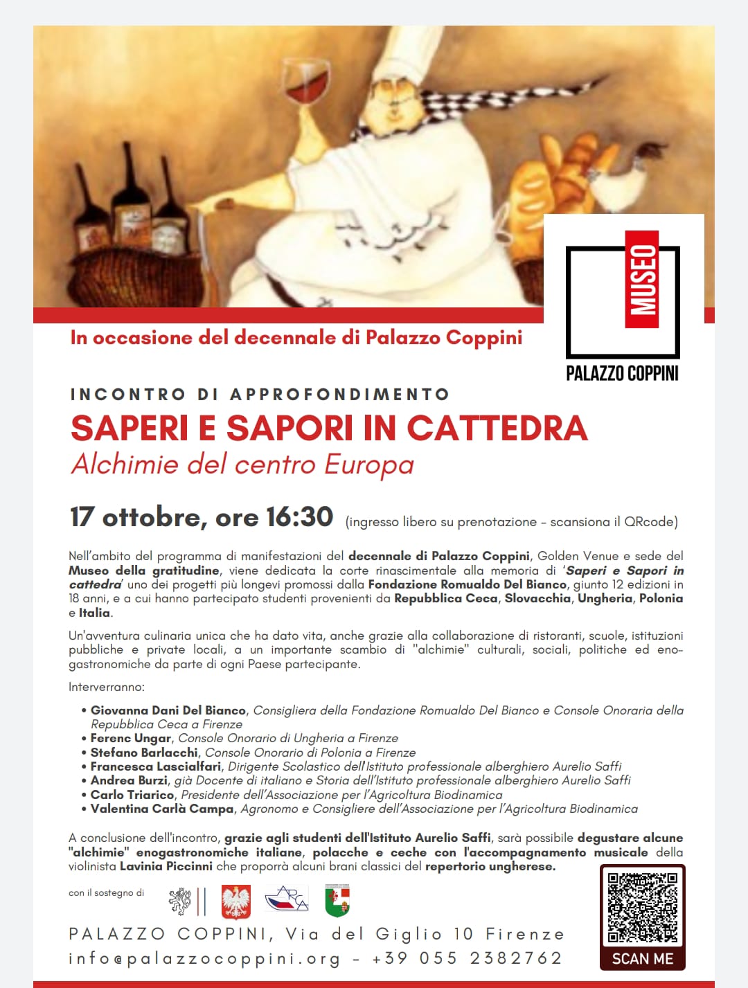 Invito all’evento “Saperi e Sapori in Cattedra – Alchimie del centro Europa”