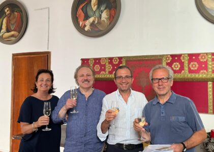 Chiesa Santa Felicita a Firenze: Il Maestro Kotlinski incontra Don Sierzputowski, il Console Onorario Barlacchi ed il Maestro Balderi