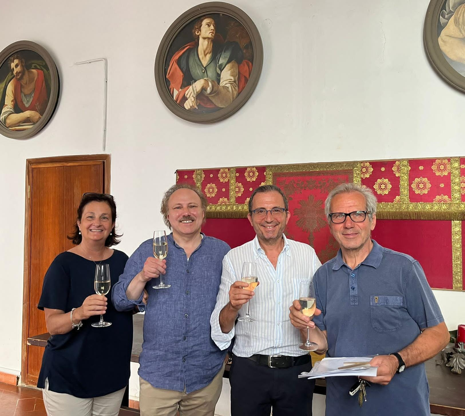 Chiesa Santa Felicita a Firenze: Il Maestro Kotlinski incontra Don Sierzputowski, il Console Onorario Barlacchi ed il Maestro Balderi