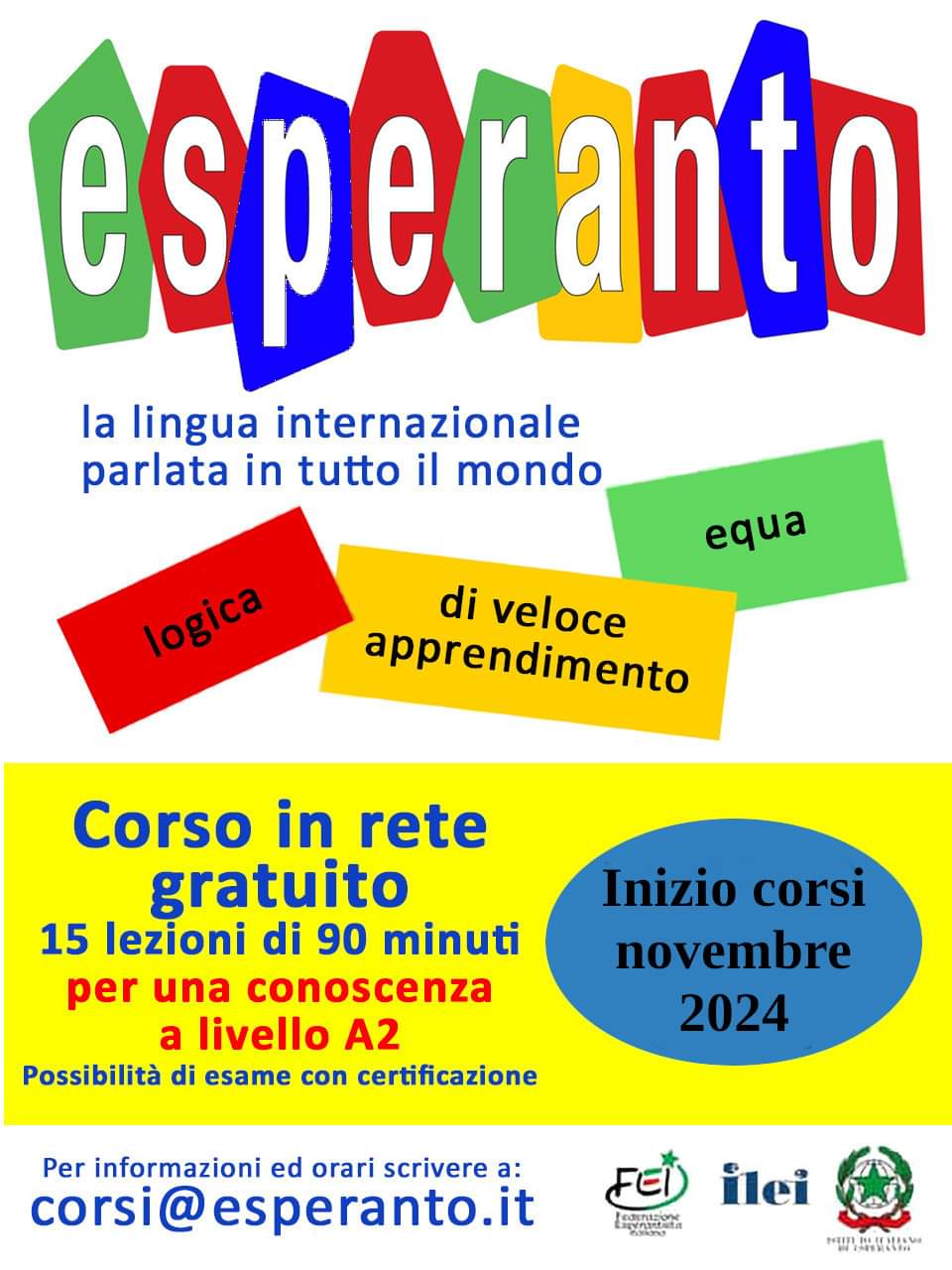 Corso online gratuito di esperanto