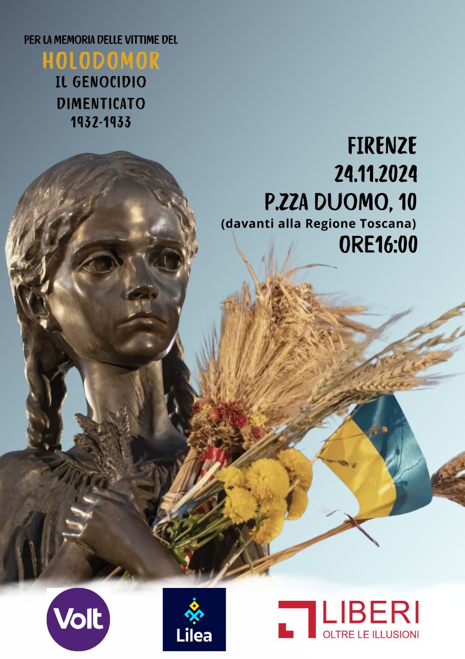 Invito a commemorazione Holodomor/genocidio ucraino del 23 e 24 Novembre 2024 a Firenze e Prato