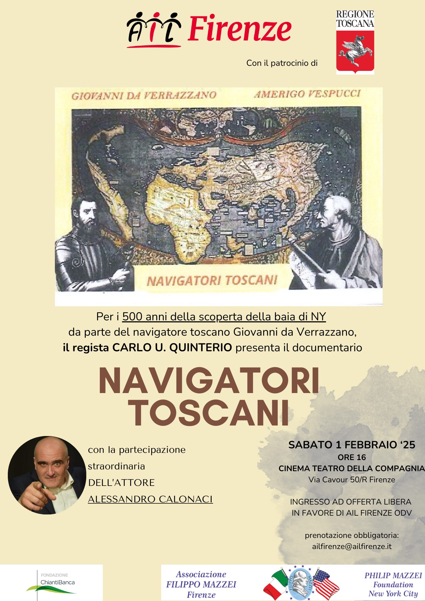 Grandi Navigatori Toscani – Teatro della Compagnia Firenze – sabato 1 febbraio 2025 h 16.00