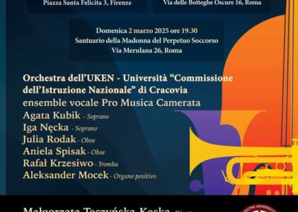 Firenze: Invito al concerto dell’Orchestra UKEN di Cracovia